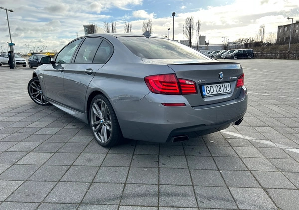 BMW Seria 5 cena 93000 przebieg: 212000, rok produkcji 2013 z Gdańsk małe 79